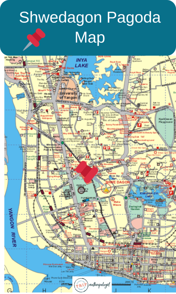shwedagon pagoda map