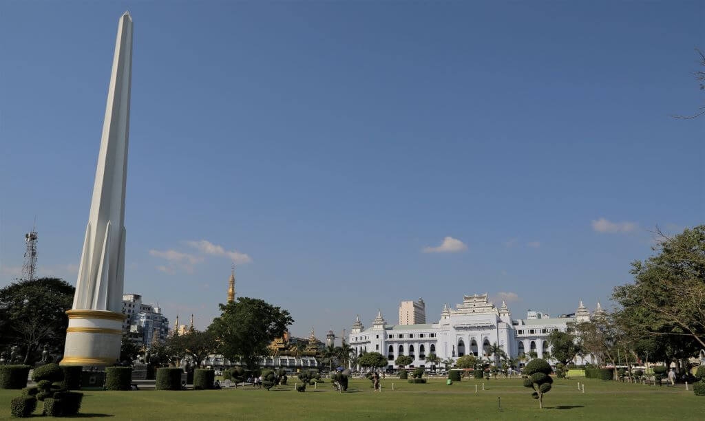 places to go in yangon: Independence monument, Maha Bandoola Garden, Yangon, Myanmar