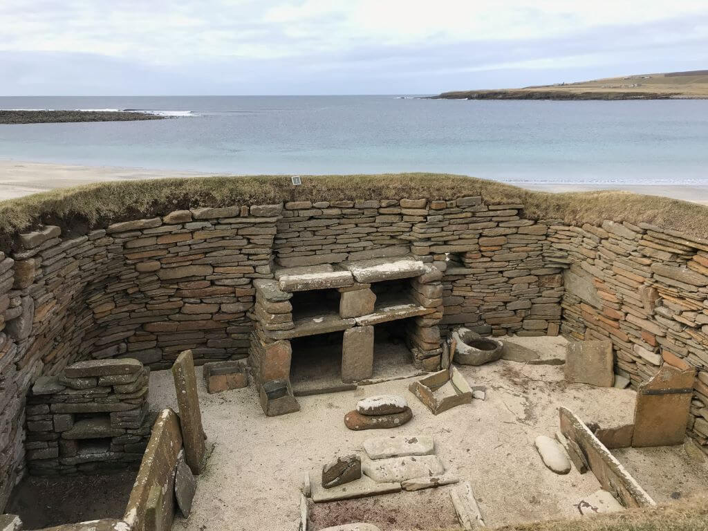 Archaeological site of Skara Brae, a Neolithic village in the Orkney Islands, Scotland