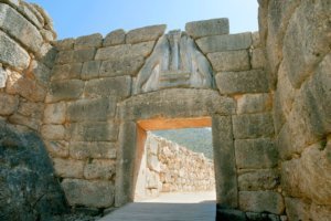 Liongates in ancient Mycenae