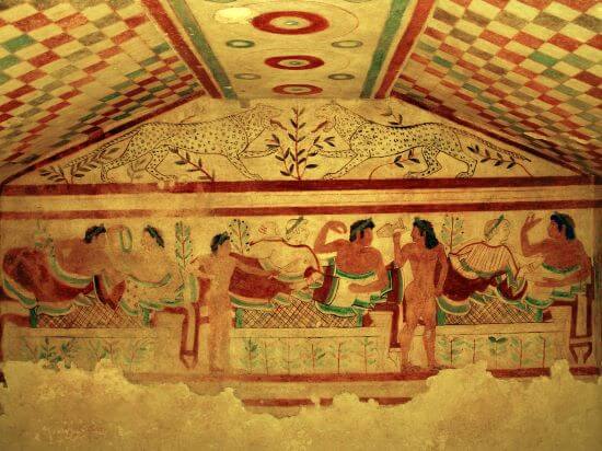Etruscan tomb painting, Tarquinia
