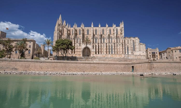 Photo of Majorca Cathedral, Palma, Spain, taken from the sea