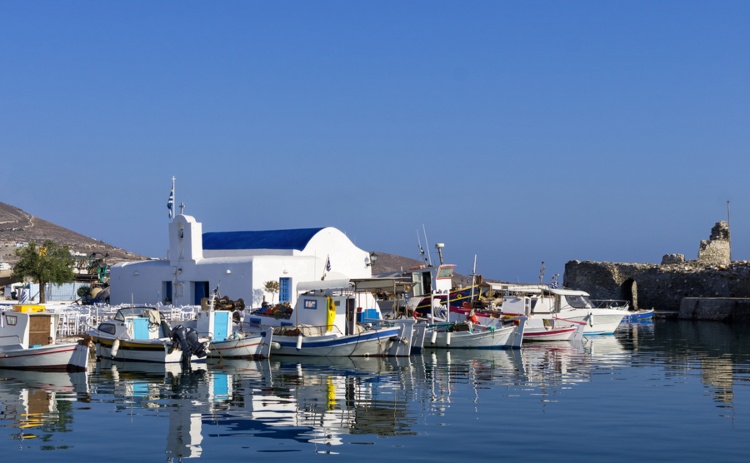 Image of Naoussa Harbor on Paros Island, Greece