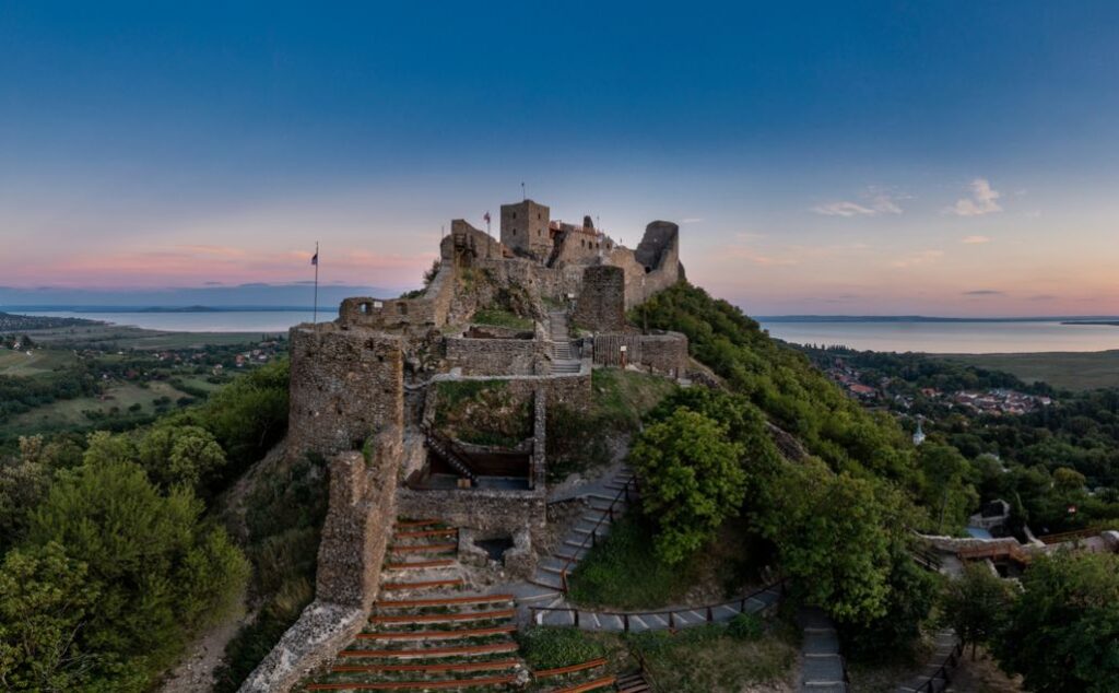 Photo of Szigliget Castle partially restored and neat Lake Balaton, Hungary