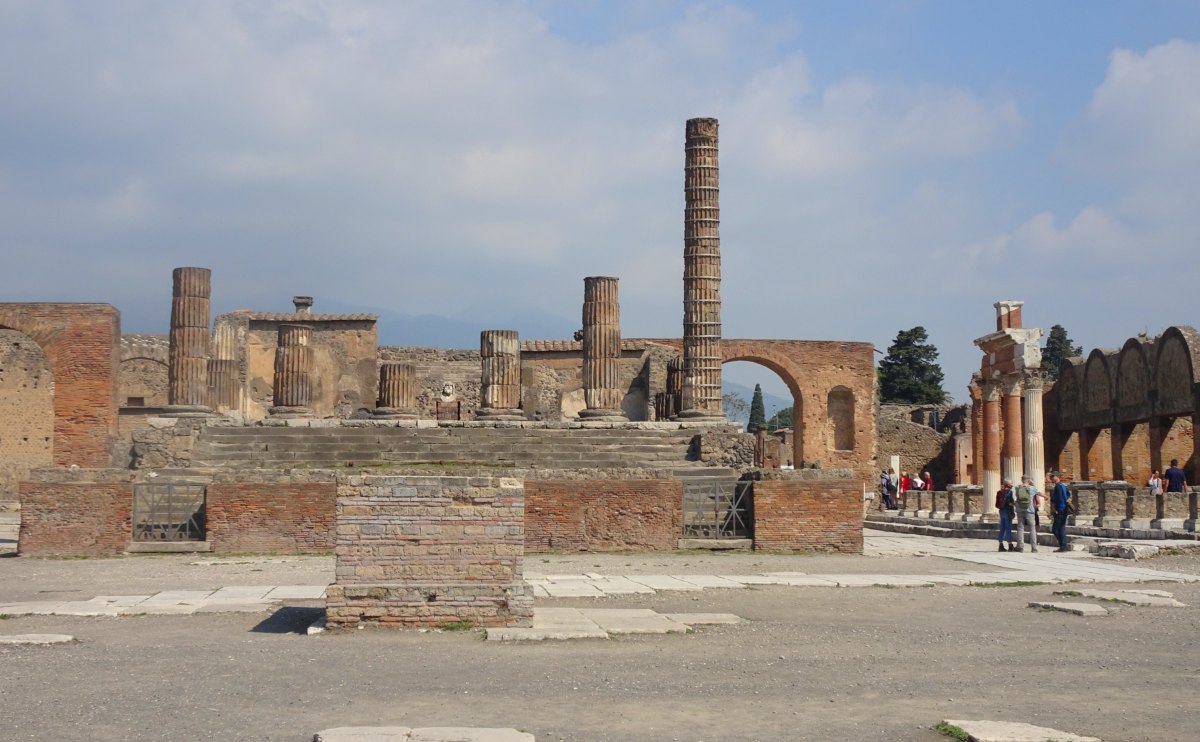 Photo of the forum at pompeii-temple of jupiter, Italy