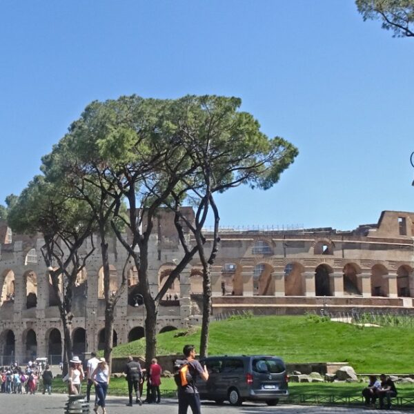 colosseum, rome on a sunny day