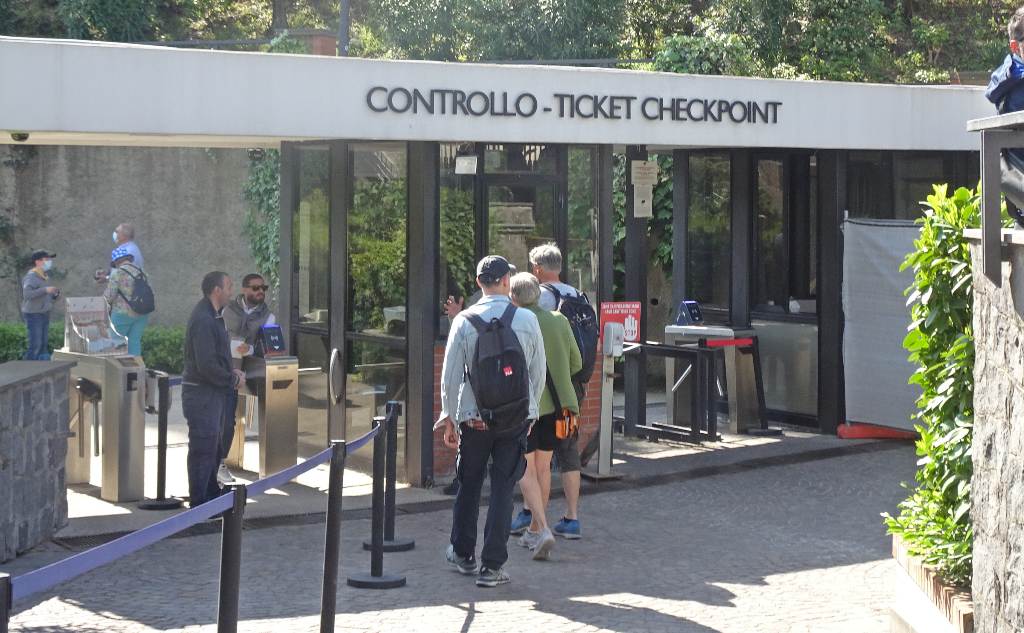 The entrance to the Pompeii Archaeological Park, Italy