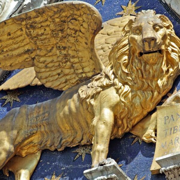 Winged Lion of Venice, St. Mark's basilica, Venice, Italy