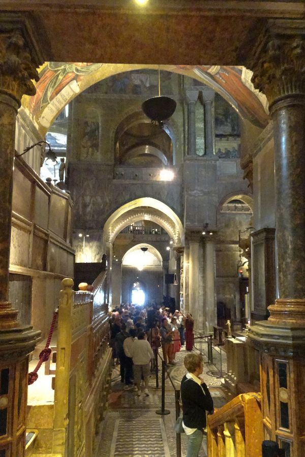 Crowds inside Saint Mark's Basilica, Venice