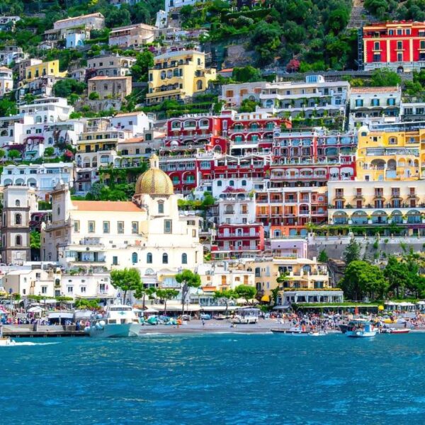 Positano from the coast