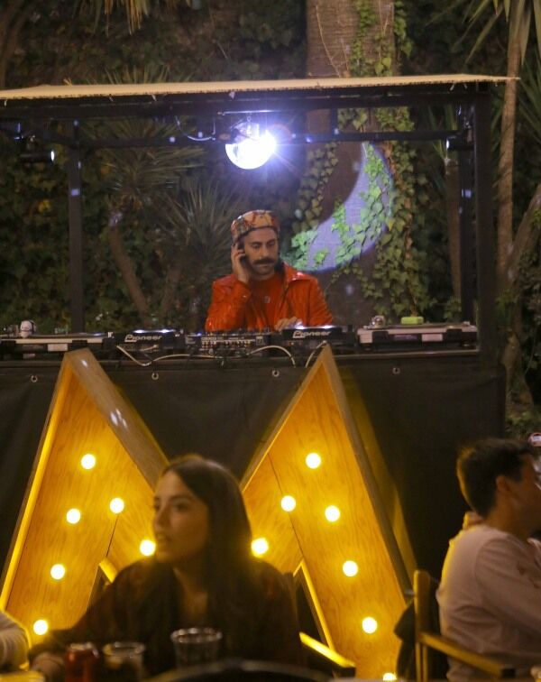 DJ playing music at the Palo Market Fest, Barcelona, Spain